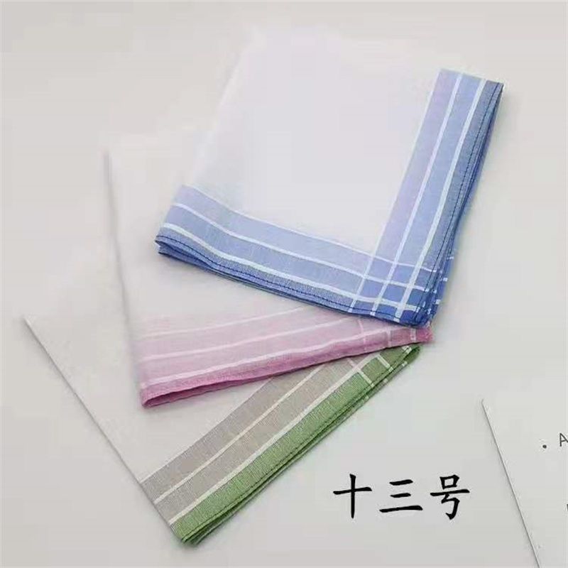 Middle-Aged And Elderly Men Export Pure Cotton Handkerchief Men Sweat Absorption Classic Handkerchief Hand Towel 56