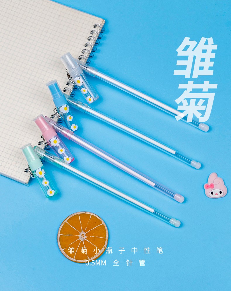 【 Erasable Pen 】 Internet-famous best-selling pen, girl heart Daisy pendant gel pen, cute and creative flower pendant pen, student signature gel pen pic 6