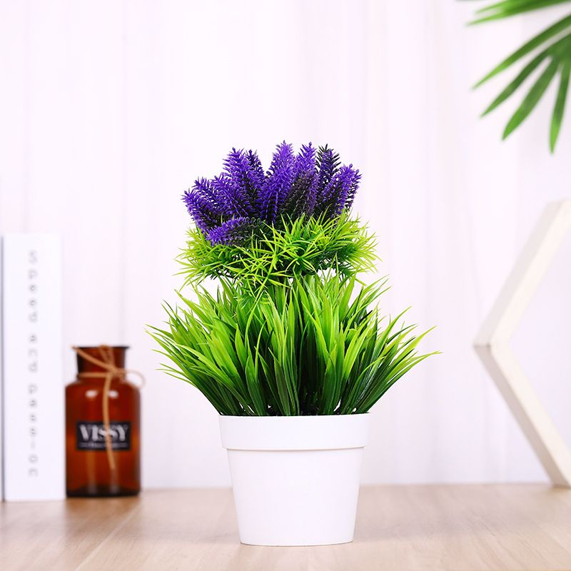 Five-color mini artificial plant bonsai, mini creative small bonsai artificial flower decoration ornaments, self-produced and self-sold MC-96 details Picture