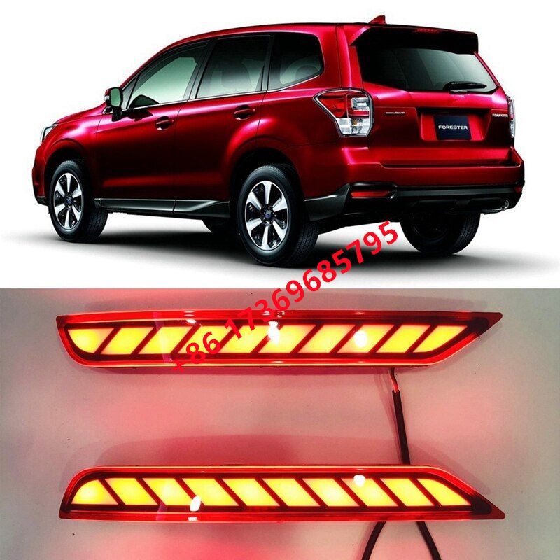 Forester 2008-2017 Car LED reflective lights, rear fog lights, bumper lights, brake lights, dynamic turn signals