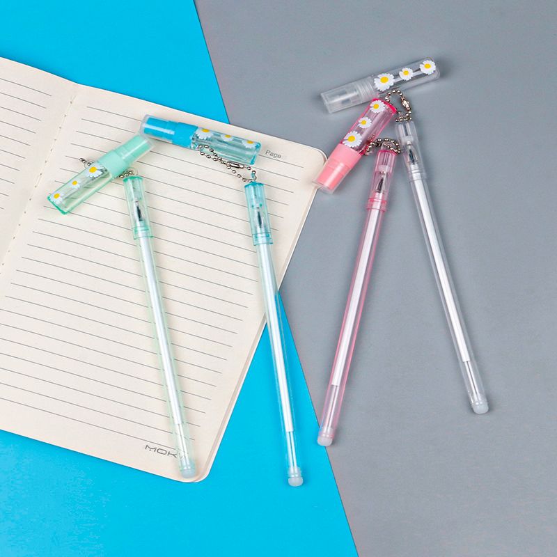 【 Erasable Pen 】 Internet-famous best-selling pen, girl heart Daisy pendant gel pen, cute and creative flower pendant pen, student signature gel pen details Picture