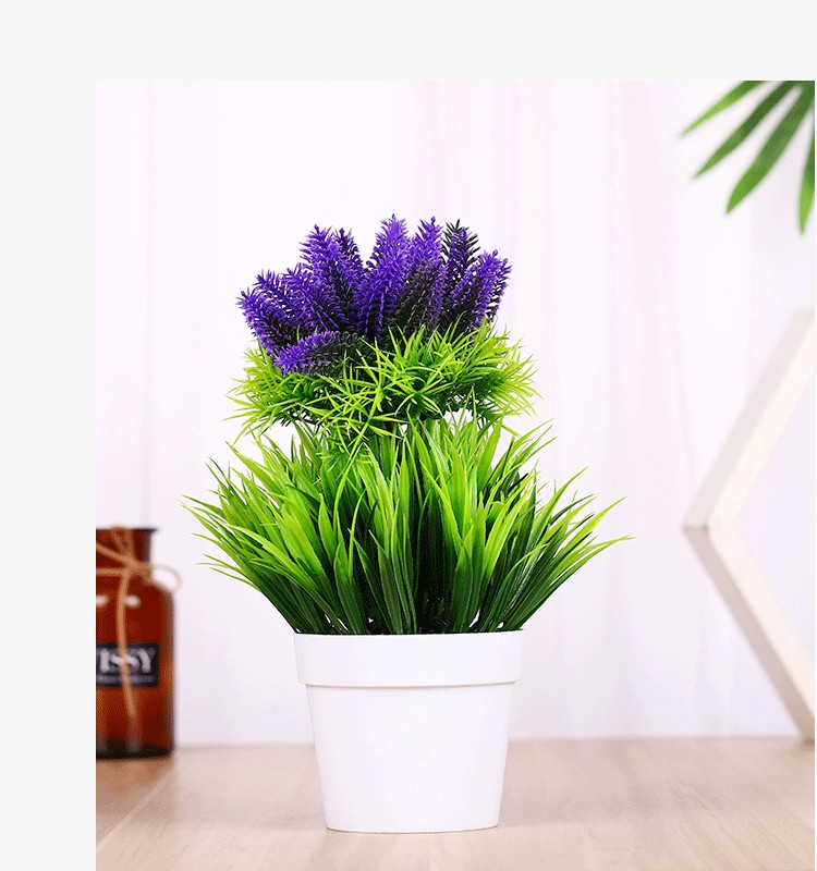 Five-color mini artificial plant bonsai, mini creative small bonsai artificial flower decoration ornaments, self-produced and self-sold MC-96 detail image 7