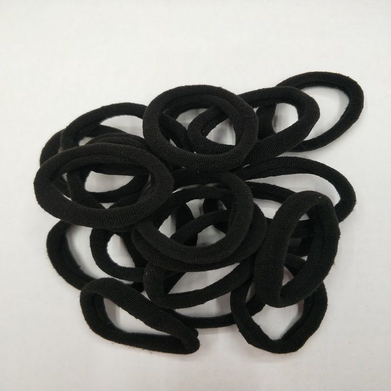 Conjunto de tiras de cuero de alta elasticidad 10 dúzias para recoger vida diaria niñas cola de caballo trenzas corchetes de pelo tiara de pelo banda de cuero Specification image