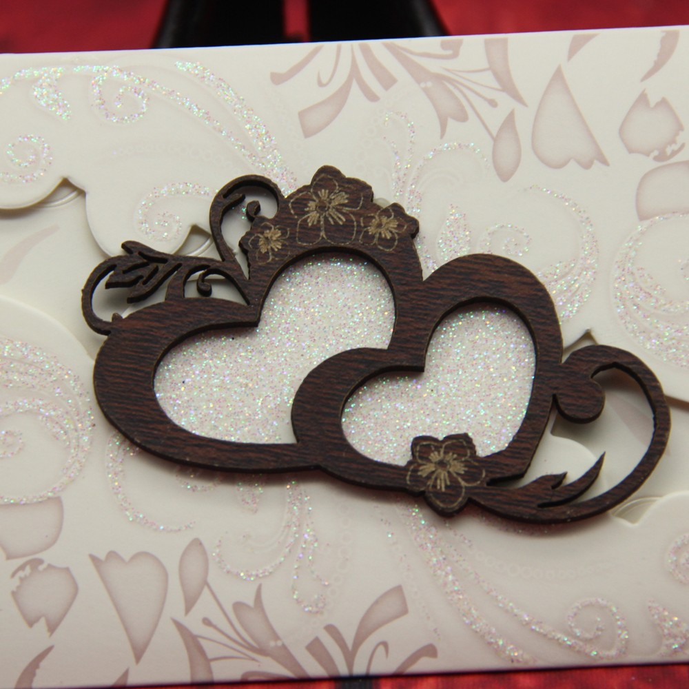 长条抽卡小木片金粉纸质贺卡详情图4