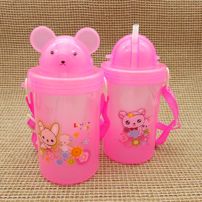 2H-905小熊吸水杯 牙刷杯 漱口杯 水杯 牛奶杯 果汁杯白底实物图