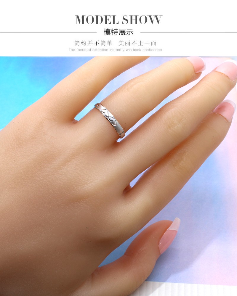 S925银戒指情侣戒条戒日韩戒车花戒简洁款银饰品批发厂家直销详情7