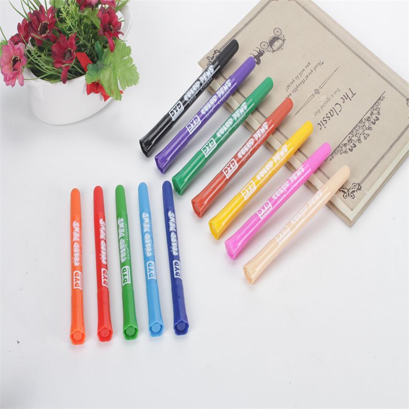 速干可洗水彩笔可水洗清洗方便可晕染软头笔尖优质纤维笔尖涂写顺畅随意绘画轻松水洗色彩鲜艳白底实物图