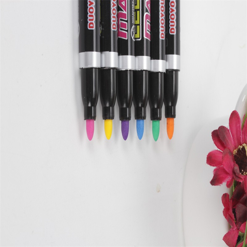 速干可洗水彩笔可水洗清洗方便可晕染软头笔尖优质纤维笔尖涂写顺畅随意绘画轻松水洗色彩鲜艳详情图6