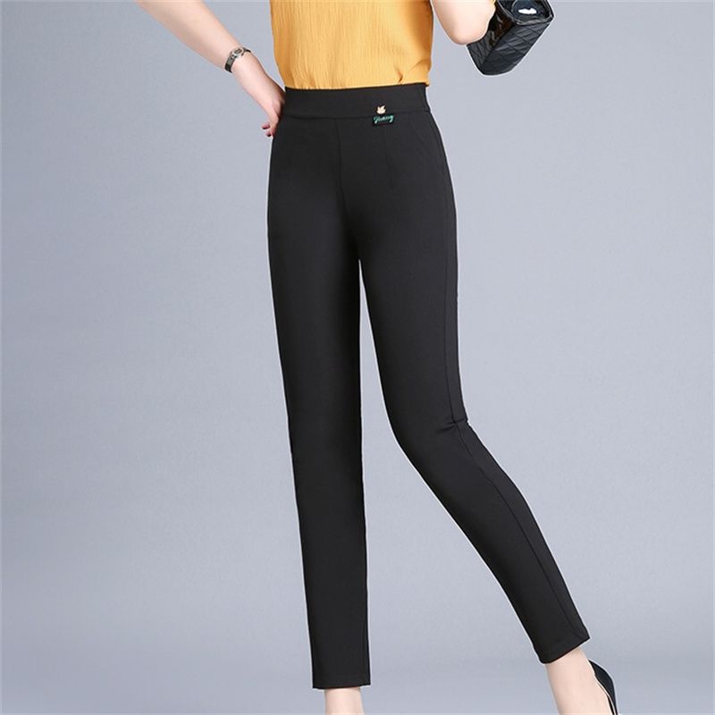 Factory direct sales of new high-waisted artificial cotton loose-fitting casual pants, fashionable printed Korean-style radish pants, size 433