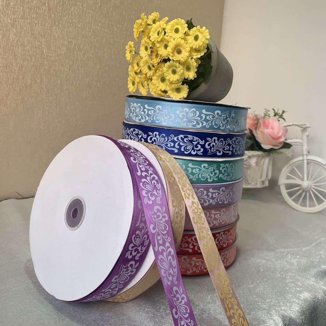 Ribbon Manufacturers Direct Sales Polyester Double Thread Jumper Ribbon Color Hair Accessories Ribbon Accessories 3456754612