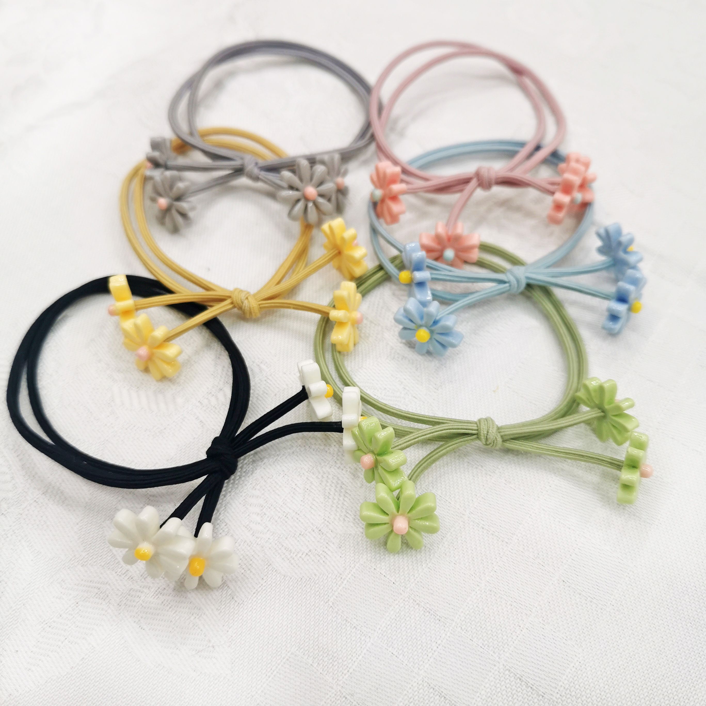 Round rubber band knot 2021 Daisy headband Specification image