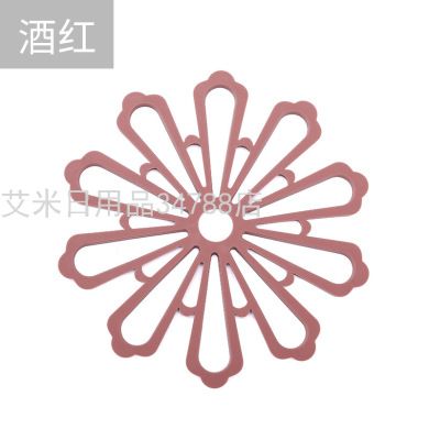 Creative heat insulation mat Kitchen anti-hot mat pot mat household non-slip table mat flower thickened tray mat small 15cm details Picture