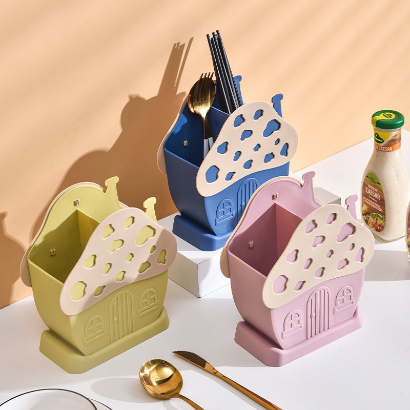 Youdaoplaceholder0 Household mushroom house chopstick cage, multi-purpose storage rack, draining plastic chopstick holder, thickened chopstick box, color randomly sent Specification drawing
