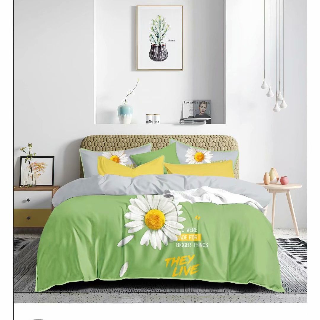 Wholesale and retail of all-cotton and pure cotton home four-piece sets, student dormitory bed sheets and duvet covers 2