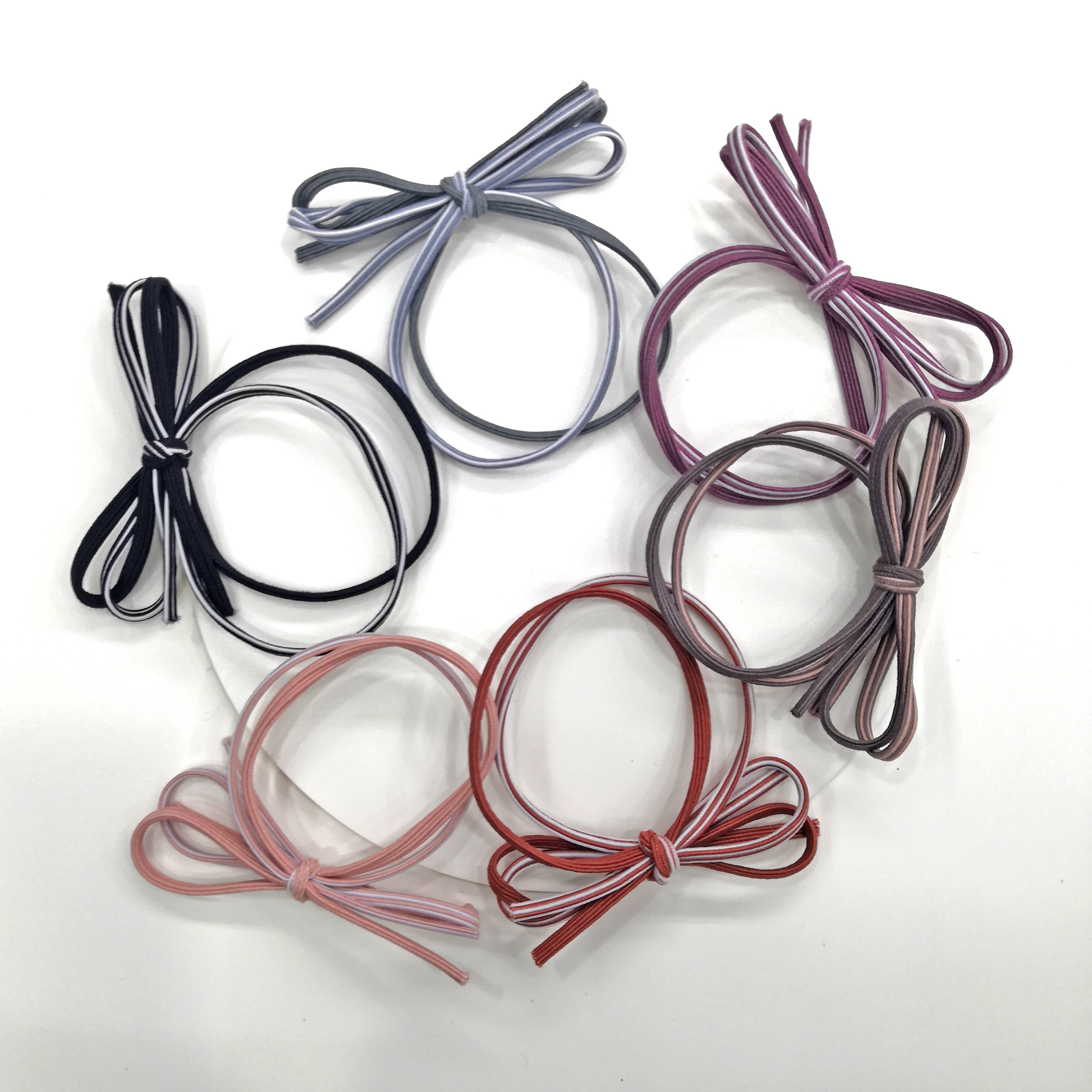 Tie single or double-color bows with round rubber bands detail image 4
