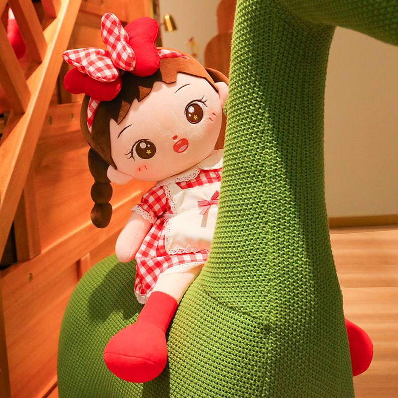 小园子-可爱小女孩洋娃娃公主布娃娃睡觉玩偶女儿童毛绒玩具图