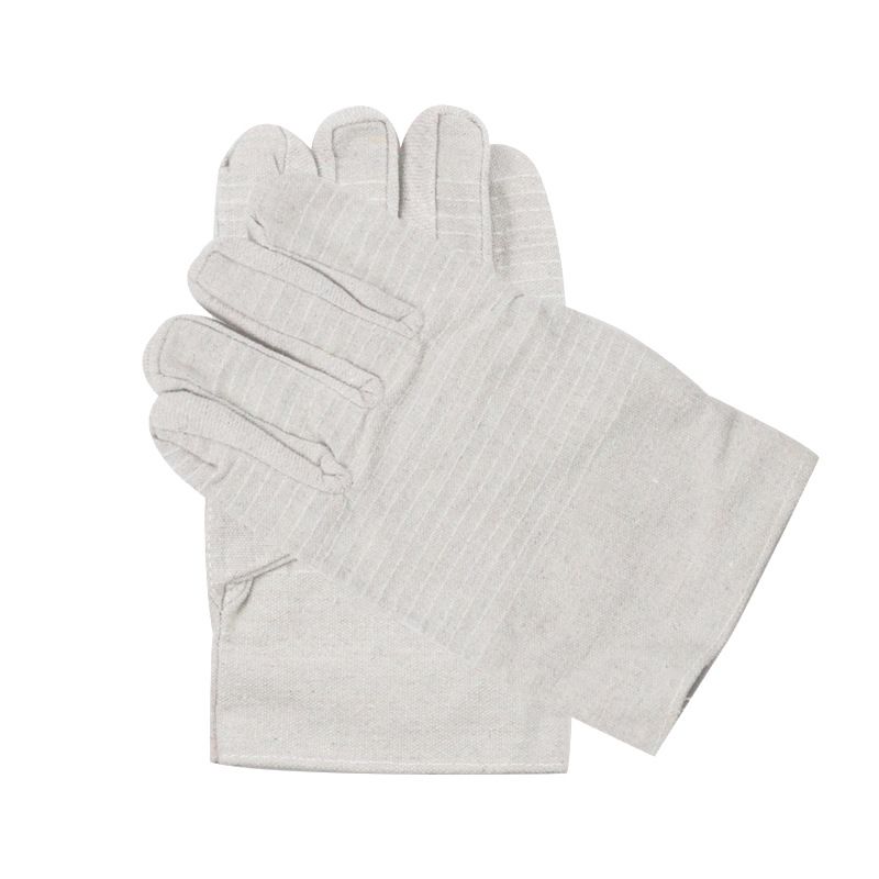 Factory Direct Sales Of Canvas Gloves Labor Protection Gloves Welding Protection Manufacturers Double Layer 24 Line 6 Line Safety Non-Slip Gloves