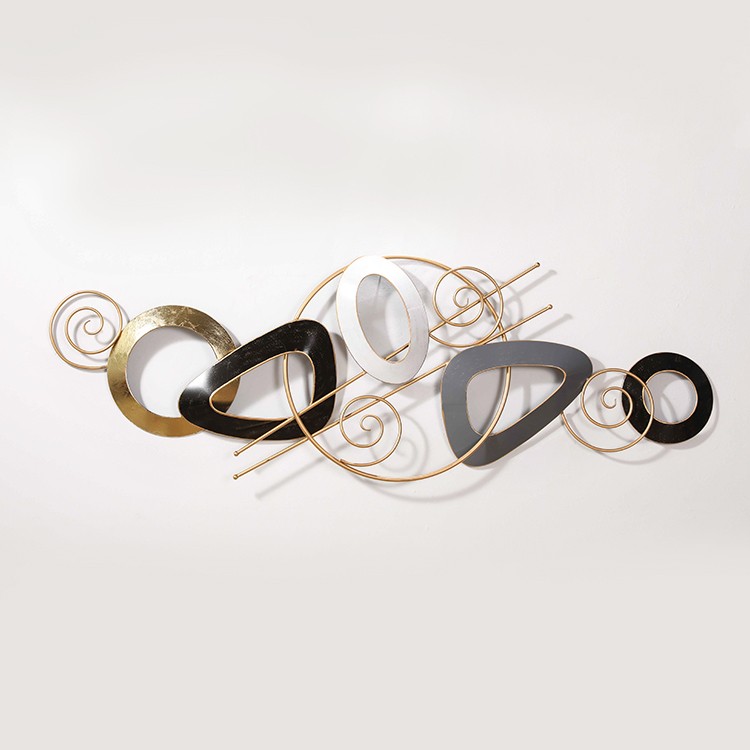 简约现代样板房金属壁饰 卧室沙发背景墙铁艺家居装饰品抽象壁挂详情图1