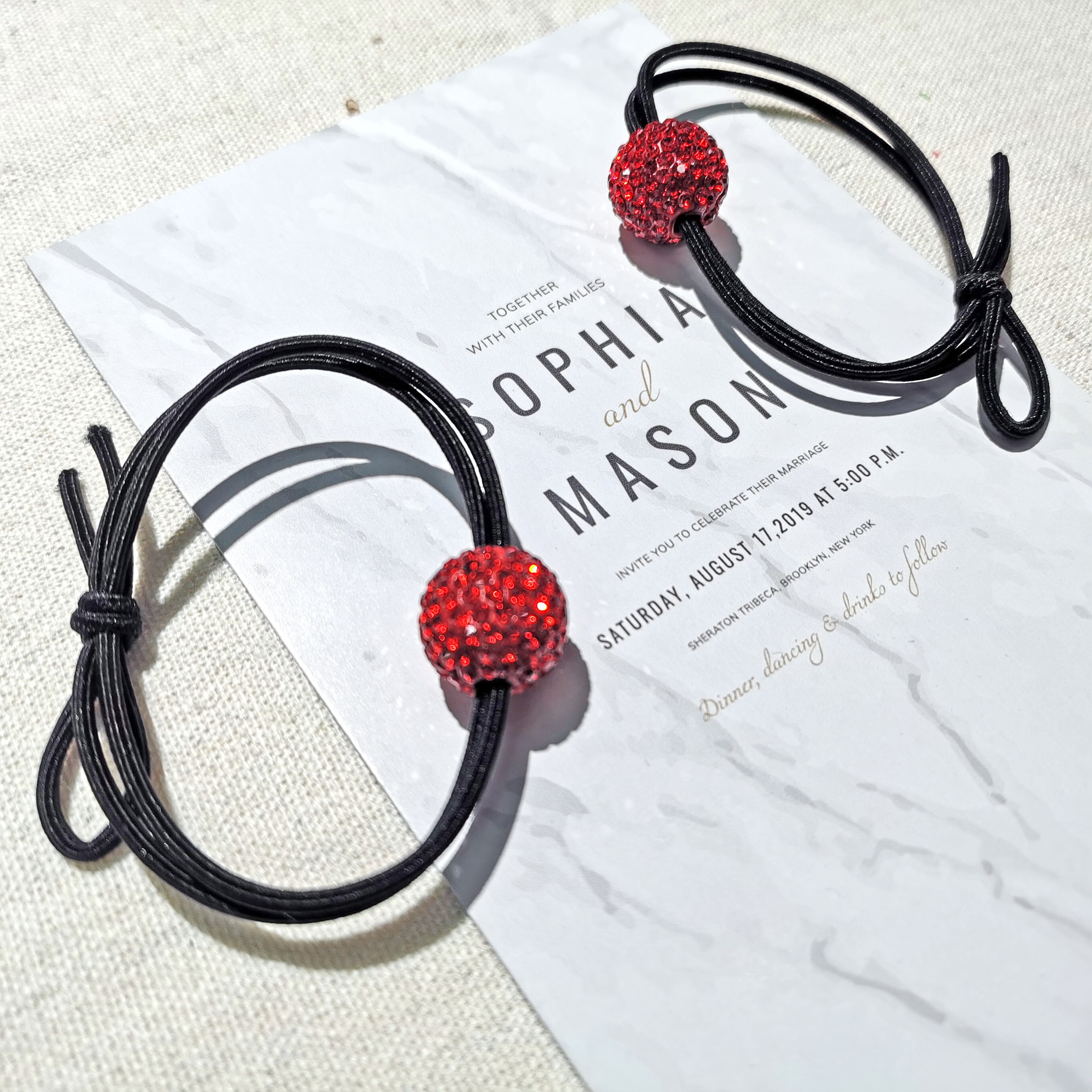 Round rubber band knotted 16mm Shambhala detail image 3