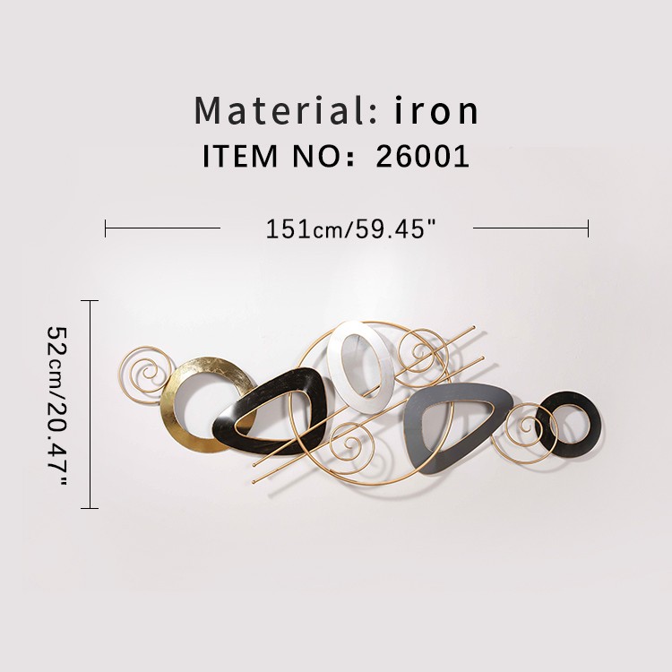 简约现代样板房金属壁饰 卧室沙发背景墙铁艺家居装饰品抽象壁挂详情图2