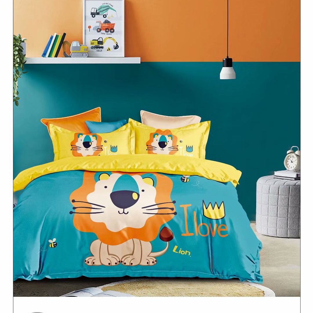 Wholesale and retail of all-cotton and pure cotton home four-piece sets, student dormitory bed sheets and duvet covers 4