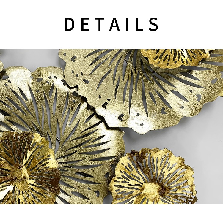  工艺品精致制作墙面装饰小资金色奢华墙壁3D立体镂空工艺雕花详情图3