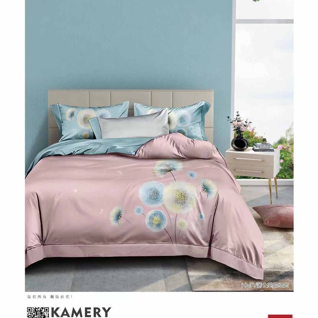 Wholesale and retail of pure cotton and all-cotton student dormitory home four-piece sets, bed sheets, duvet covers and powder
