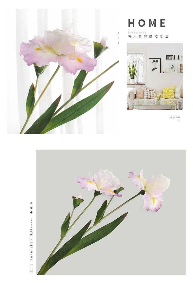 The living room's home soft furnishings are simulated with a color scheme of artificial iris flowers, and the window display props are arranged in a realistic Alice style detail image 4