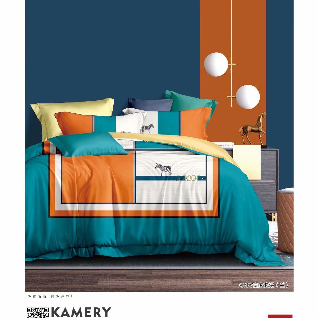 Wholesale and retail of pure cotton student dormitory home four-piece sets, bed sheets and duvet covers in blue