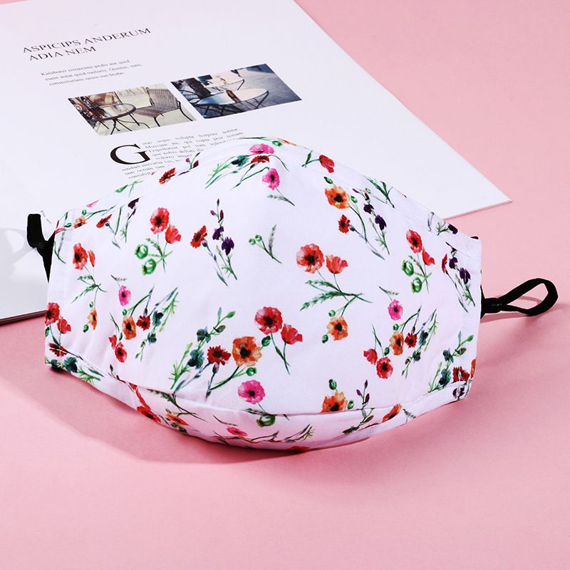 棉质布艺口罩防尘防唾沫可水洗反复使用男女通用口罩17【外贸专供】