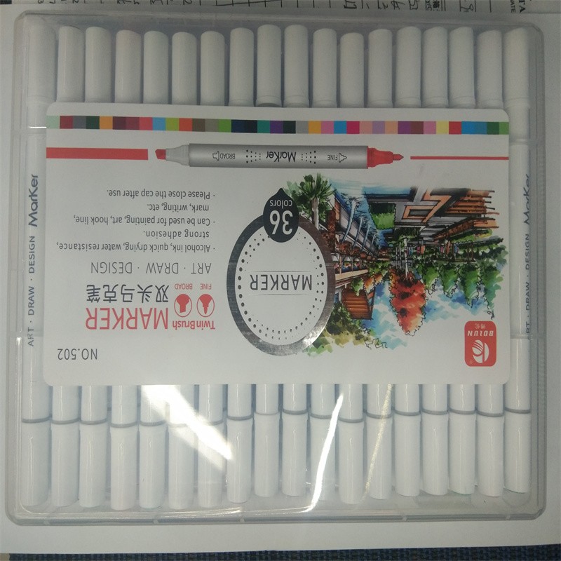 12色18色24色36色荧光笔金属笔七彩笔马克笔铅笔水彩颜料色彩鲜艳持久不褪色广告设计海报绘画美术创作详情图18