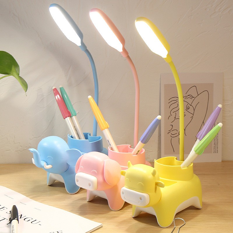USB cartoon creative shaped mini pen holder desk lamp, USB charging student and children's study desk, dormitory reading lamp detail image 4