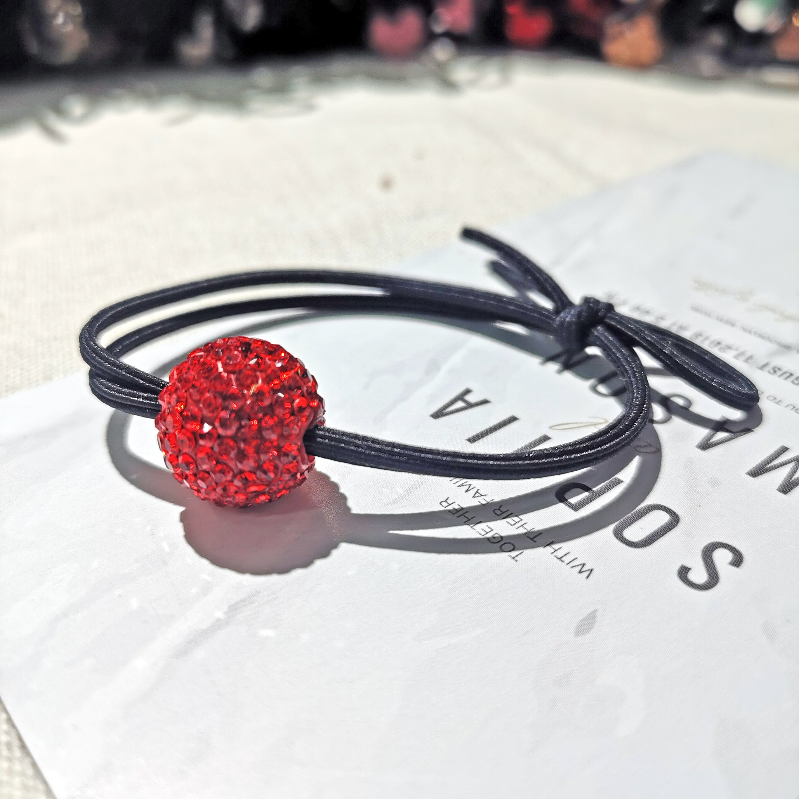 Round rubber band knotted 16mm Shambhala detail image 4