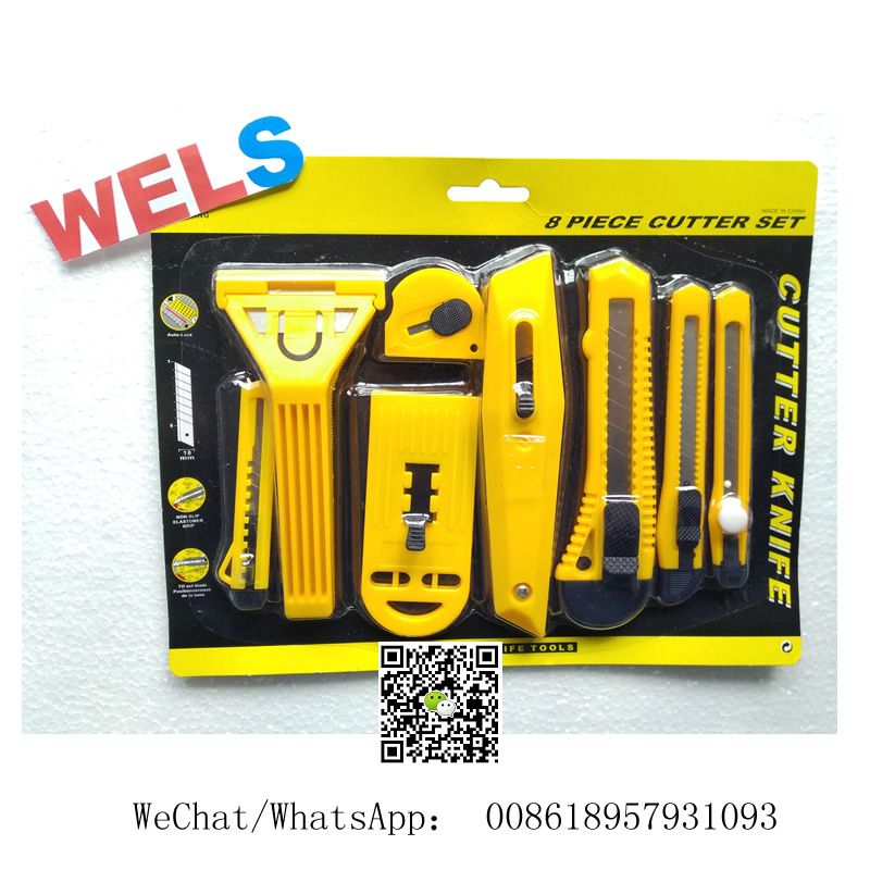 8件套美工刀 8-piece utility knife 货号14368  wels.tools