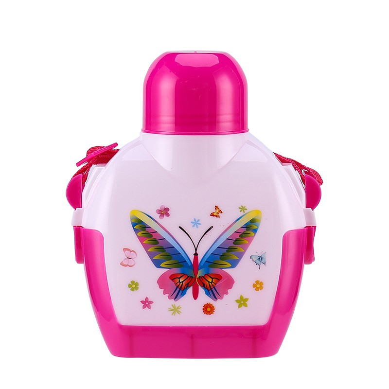 单肩背笑脸水壶 卡通水杯 塑料儿童水壶 家用户外方便携带详情图5