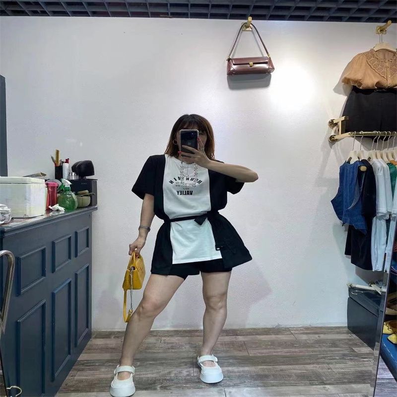 欧拉韩版夏装宽松显瘦修身遮肚雪纺夏季均码新款时尚休闲V领女式连衣裙9