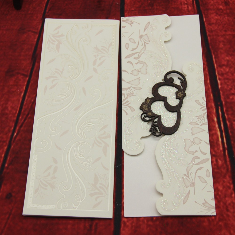 长条抽卡小木片金粉纸质贺卡详情图2