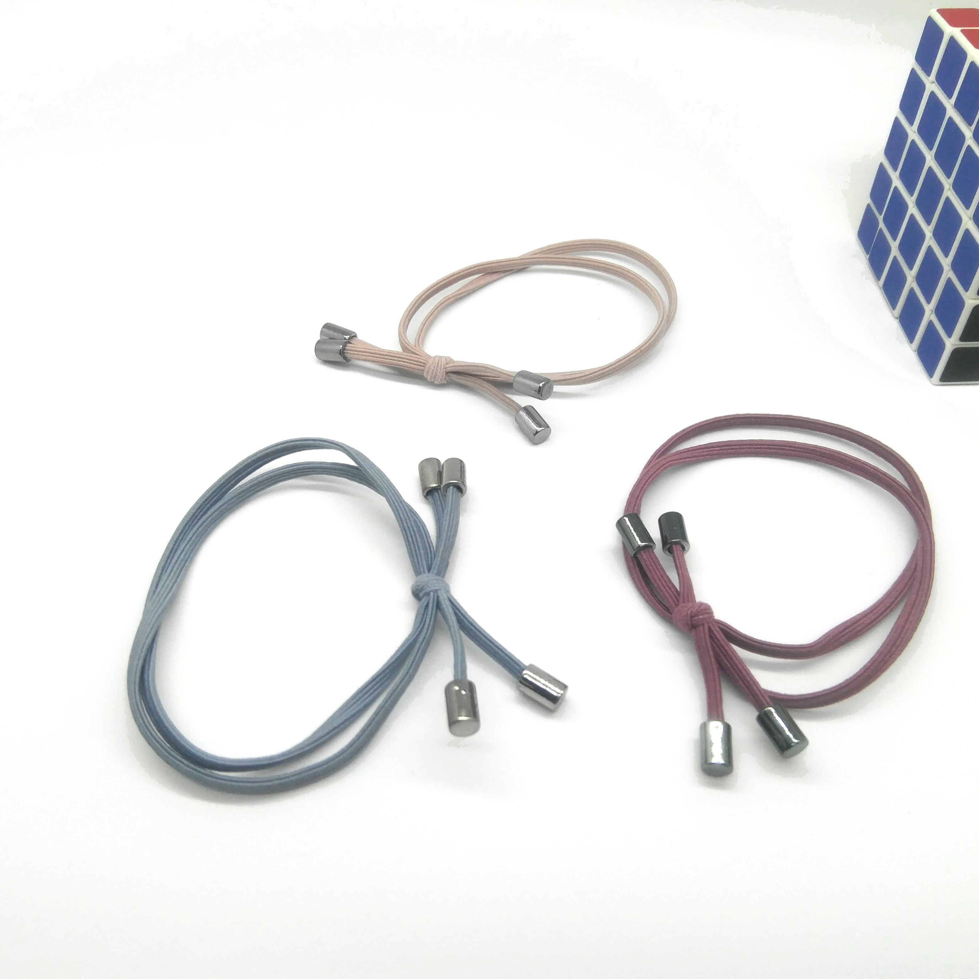 Knotted round rubber band 03 flat thread four-corner long tube details Picture