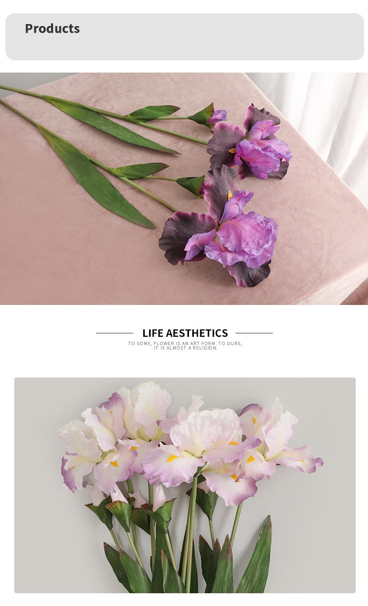 The living room's home soft furnishings are simulated with a color scheme of artificial iris flowers, and the window display props are arranged in a realistic Alice style detail image 3