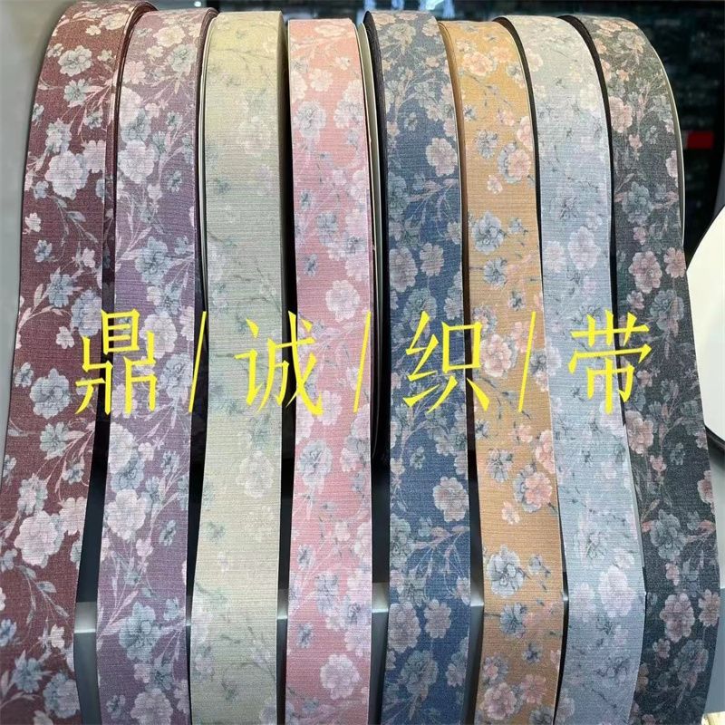 Dingcheng Webbing 2.5 cm Japanese-style floral fabric headwear accessories, diy handmade bow ornaments, wedding bouquets, gift packaging Specification image
