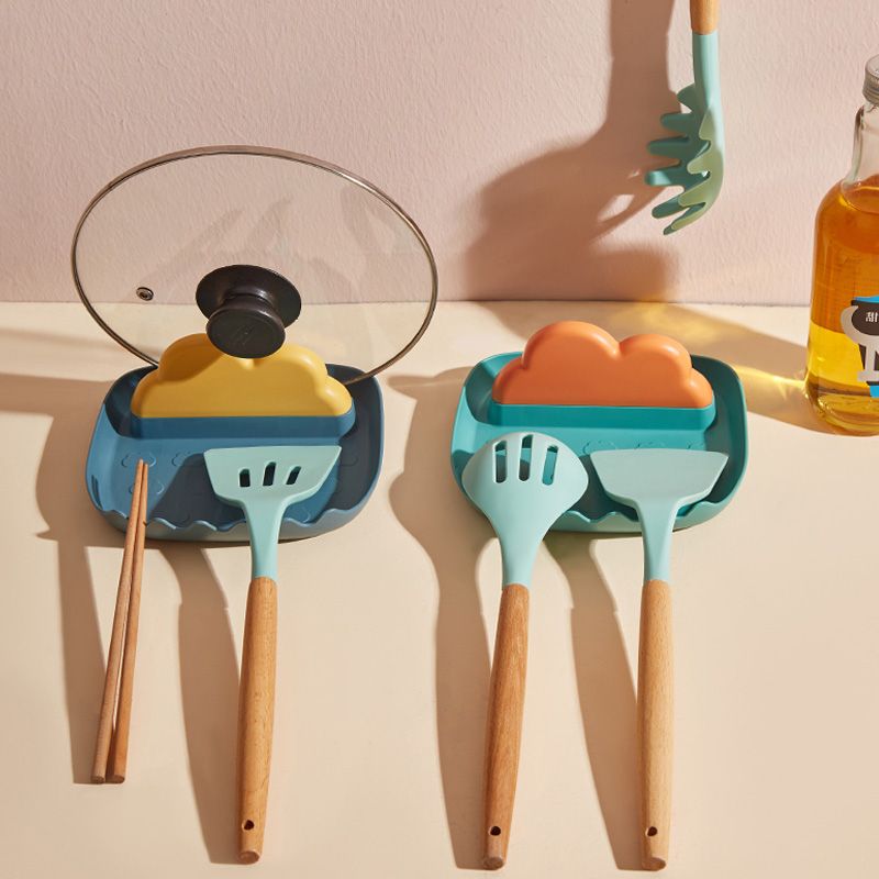 Pot lid rack, multi-functional household kitchen tools, countertop storage rack, shelving rack, pot spatula, spoon cartoon storage rack details Picture