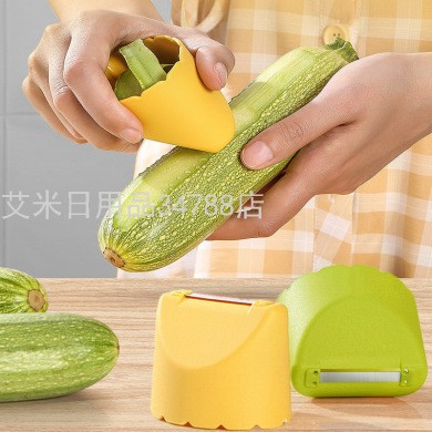 多用途防飞溅水果削皮刀削皮器家用创意果皮收纳盒刨皮刮皮刀详情图5