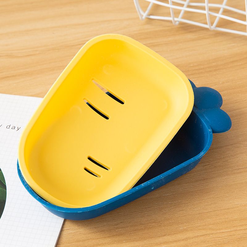 2 sets of radish soap boxes, creative soap racks, no-hole soap storage racks, draining bathroom soap racks, 2 sets, colors randomly sent Application Scenario