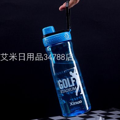 户外便携大容量运动健身塑料水杯韩式简约个性水壶带提手1000升