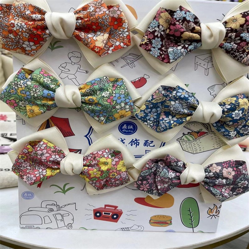 Dingcheng Webbing 2.5 cm Japanese-style floral fabric headwear accessories, diy handmade bow ornaments, wedding bouquets, gift packaging detail image 4