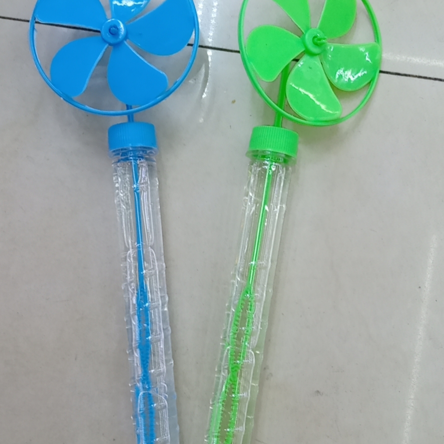 807风车卡通泡泡棒玩具 七彩连串泡泡水