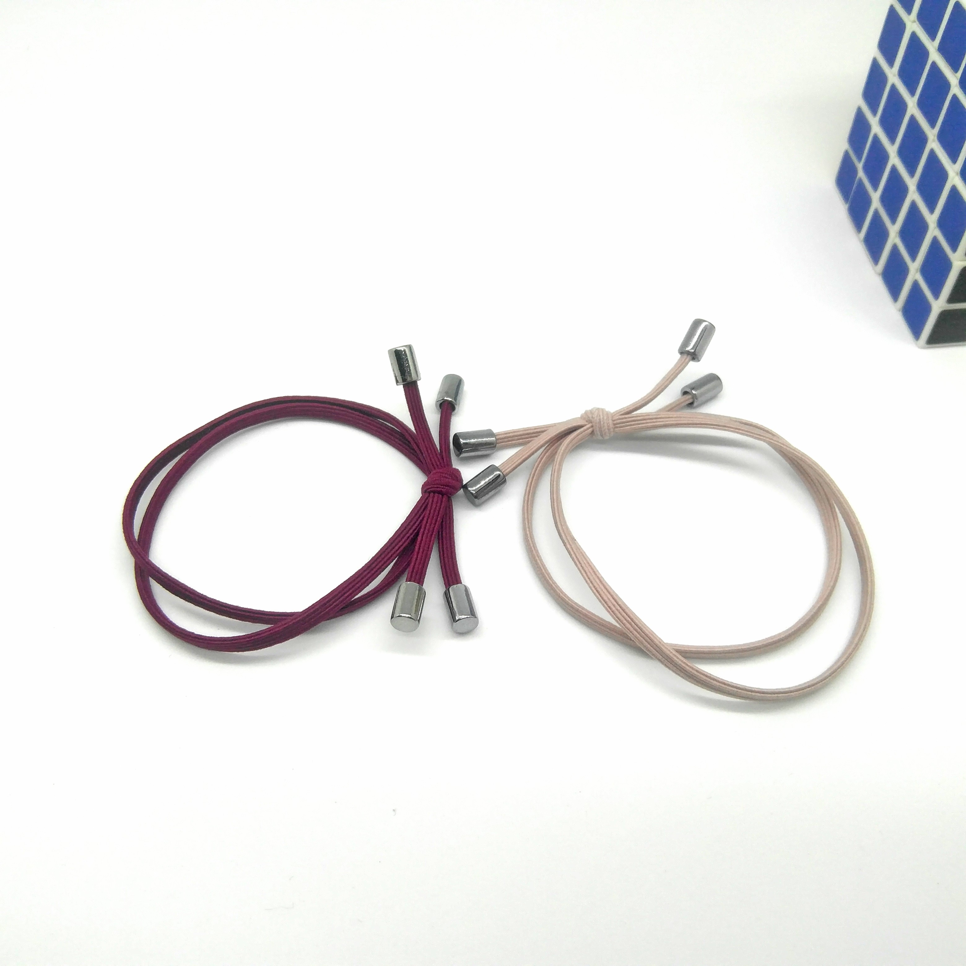 Knotted round rubber band 03 flat thread four-corner long tube detail image 10