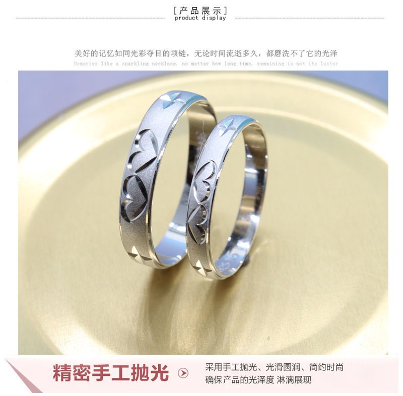 S925银戒指情侣戒条戒日韩戒车花戒简洁款银饰品批发厂家直销详情4