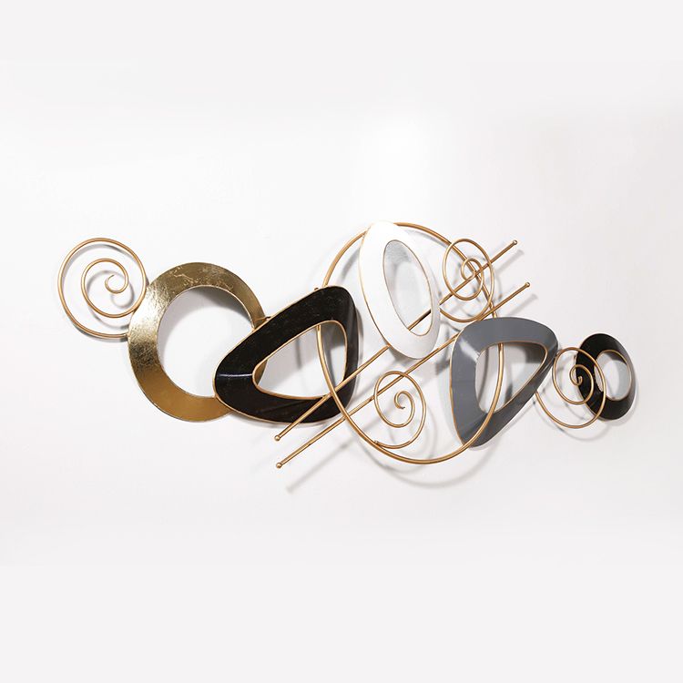 简约现代样板房金属壁饰 卧室沙发背景墙铁艺家居装饰品抽象壁挂产品图