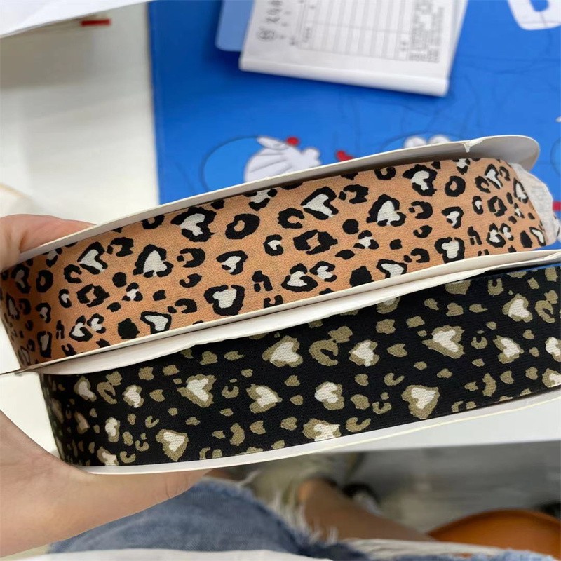 鼎诚织带2.5公分豹纹带 头饰饰品配件 diy手工蝴蝶结饰品婚庆花束礼品包装详情图4